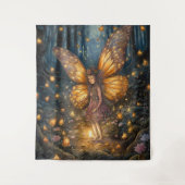 魔法の妖精アートキッズまたは子供部屋ルームの壁 タペストリー (正面)