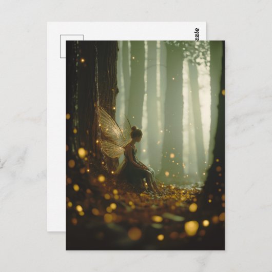 魔法の妖精エンチャントフォレスト秋秋のピクシー ポストカード (正面/裏面)