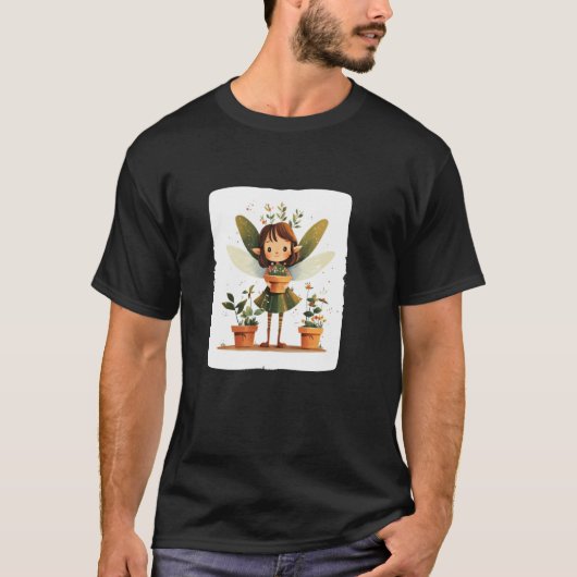 魔法の妖精ガーデナー デザインが花開く Tシャツ (正面)