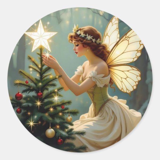 魔法の妖精クリスマス ラウンドシール (正面)