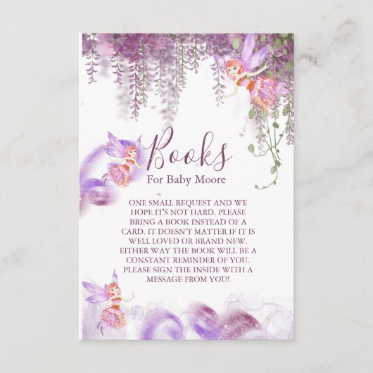 魔法の妖精テーマの書籍ベビーエンクロージャカード エンクロージャーカード (正面)