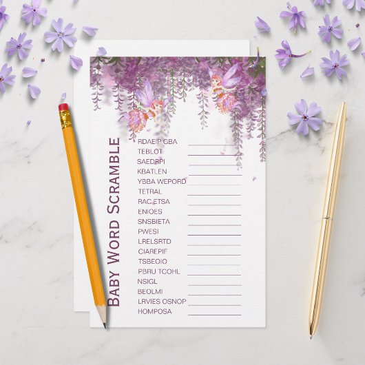 魔法の妖精テーマベビー単語スクランブルゲーム