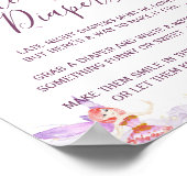 魔法の妖精テーマ夜遅くのおむつサインのポスター ポスター (角)