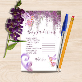 魔法の妖精テーマ赤ちゃんシャワー予測ゲーム