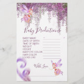 魔法の妖精テーマ赤ちゃんシャワー予測ゲーム (正面)