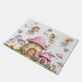 魔法の妖精ピンクのキノコ ドアマット (アングル)