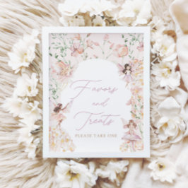 魔法の妖精ピンクの女の子の好意とおやつのしるし ポスター