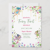 魔法の妖精ファースト・ガール1st誕生日パーティー 招待状 (正面)