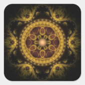 魔法の妖精フラクタル模様マンダラ スクエアシール (正面)