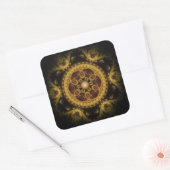 魔法の妖精フラクタル模様マンダラ スクエアシール (封筒)