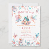 魔法の妖精フローラガーデンガールバースデーパーティー 招待状 (正面)