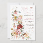 魔法の妖精フローラガーデンピクシーガールズ誕生日I 招待状 (正面)