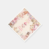 魔法の妖精フローラガーデンピクシー1st誕生日 スタンダードカクテルナプキン (角)