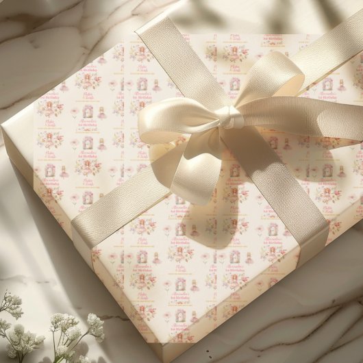 魔法の妖精フローラガーデンピクシー1st誕生日 ラッピングペーパー