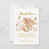 魔法の妖精マーメイドガールの誕生日パーティー サンキューカード (正面)