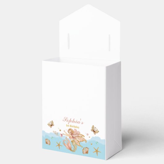 魔法の妖精マーメイドガールの誕生日パーティー フェイバーボックス (オープン)