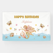 魔法の妖精マーメイドガールの誕生日パーティー 横断幕 (横)