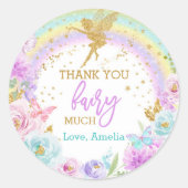 魔法の妖精レインボーフローララウンドフェイスラベル ラウンドシール (正面)