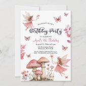 魔法の妖精ワンダーランド9誕生日 招待状 (正面)