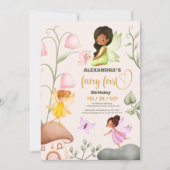 魔法の妖精庭園のピクシーガールズ　１歳の誕生日 招待状 (正面)