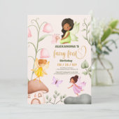 魔法の妖精庭園のピクシーガールズ　１歳の誕生日 招待状 (スタンド正面)