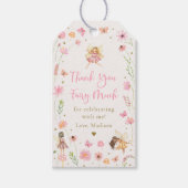 魔法の妖精庭園の花の誕生日お礼 ギフトタグ (正面)