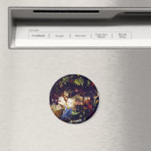 魔法の妖精絵画のファンタジー：妖精の木枯れ マグネット (インサイチュ (食洗機))