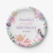 魔法の妖精誕生日ベビーシャワー ペーパープレート (正面)