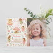 魔法の妖精誕生日招待状と写真 招待状 (スタンド正面)