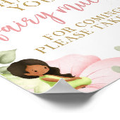 魔法の妖精誕生日赤ちゃんシャワー好意サイン ポスター (角)