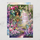 魔法の妖精 Save Date パーティー招待状 招待状 (正面/裏面)