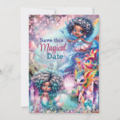 魔法の妖精 Save the Date カード (正面)