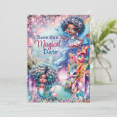 魔法の妖精 Save the Date カード (スタンド正面)