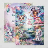 魔法の妖精 Save the Date カード (正面/裏面)