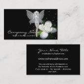 魔法の妖精wの白い花のファンタジーの名刺 名刺 (正面/裏面)