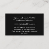 魔法の妖精wの白い花のファンタジーの名刺 名刺 (裏面)