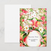 魔法の子供たちの桃の誕生日 サンキューカード (正面/裏面)