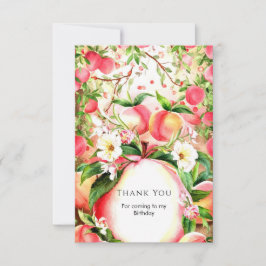 魔法の子供たちの桃の誕生日 サンキューカード