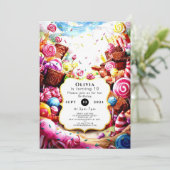 魔法の子供のキャンディーランド誕生日 招待状 (スタンド正面)