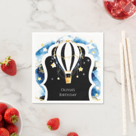 魔法の子供の熱気球誕生日 スタンダードカクテルナプキン