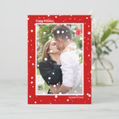 魔法の季節の雪のクリスマスグリーティングフォト シーズンカード (スタンド正面)