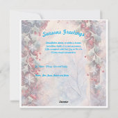 魔法の季節 ユニコーン フラット ホリデー シーズンカード (裏面)