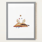 魔法の学校に戻る水色 プランナー手帳 (裏面)