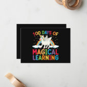 魔法の学習学校ユニコーンガールズ 100日 ノートカード (正面/裏面インサイチュ)