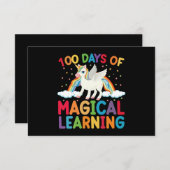 魔法の学習学校ユニコーンガールズ 100日 ノートカード (正面/裏面)