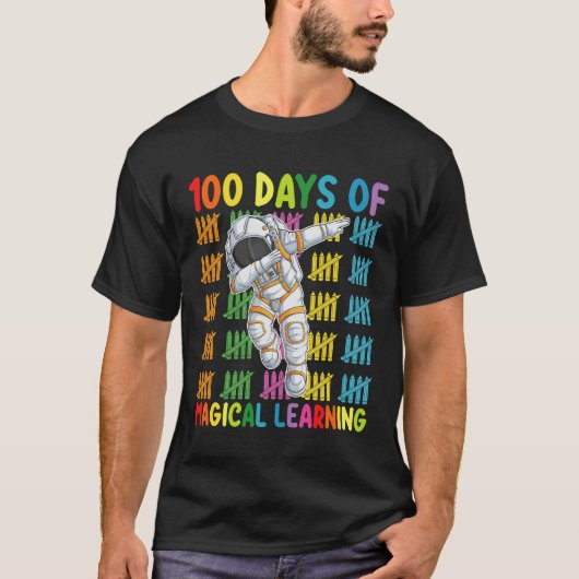 魔法の学習宇宙飛行士学校 100日間 Tシャツ (正面)