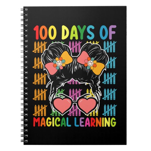 魔法の学習100日 メッシー バン スクール ノートブック (正面)