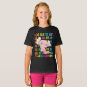 魔法の学習 ウーパールーパー学校 100日 Tシャツ (正面フル)