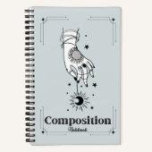 魔法の宇宙の手と三日月 ノートブック (正面)