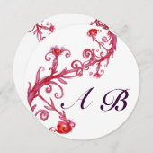 魔法の実, モノグラム 赤 紫 案内状 (正面/裏面)